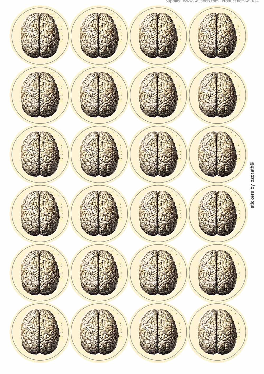 A picture of an A4 sheet of matte paper stickers
