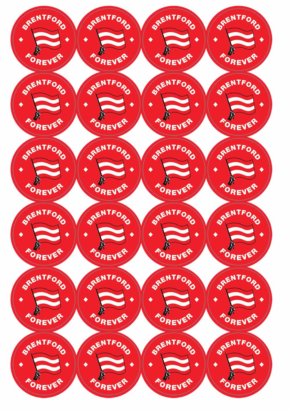 A picture of an A4 sheet of matte paper stickers