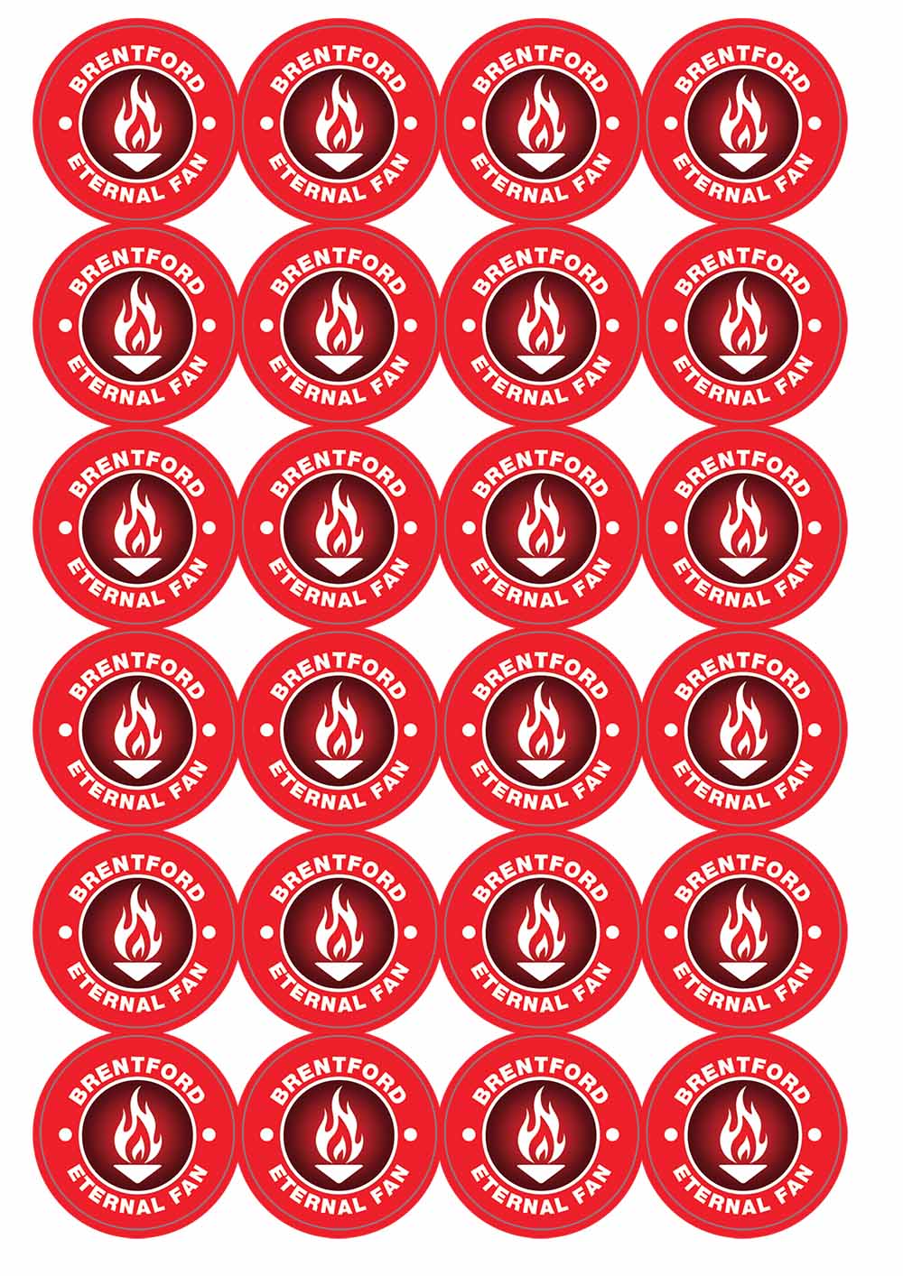 A picture of an A4 sheet of matte paper stickers