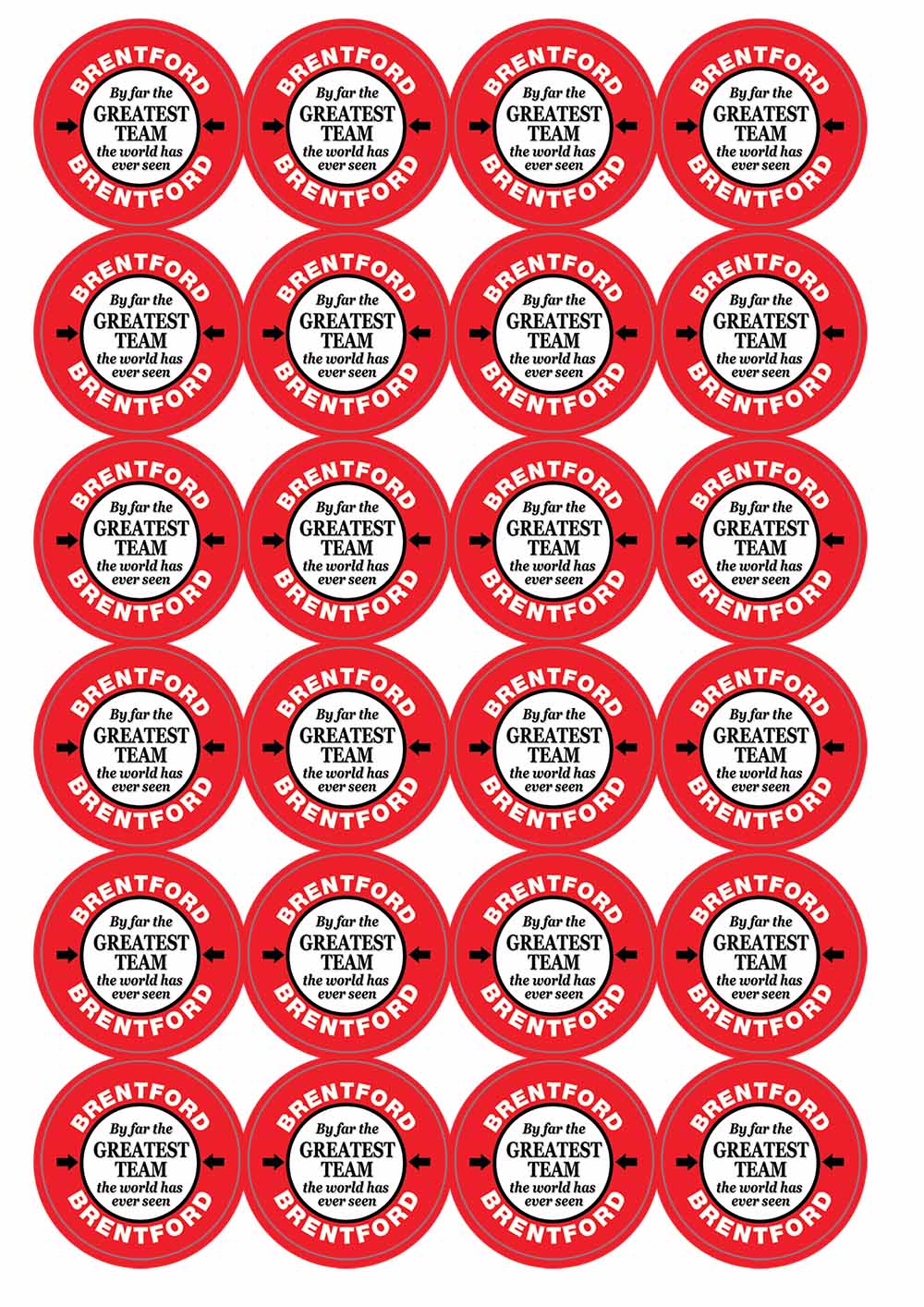 A picture of an A4 sheet of matte paper stickers