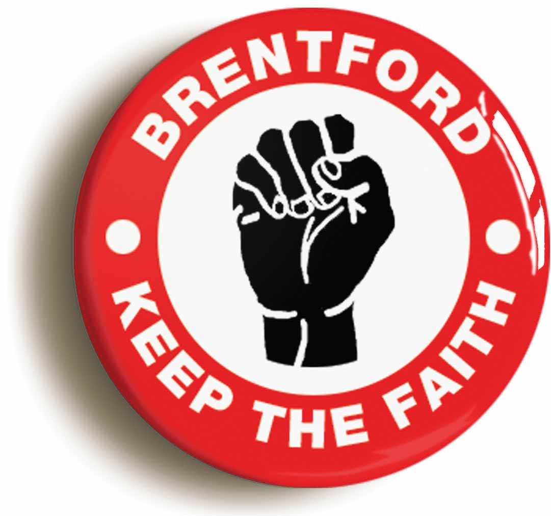 A picture of the front of the product, titled Brentford Keep The Faith Northern Soul Circular 50mm Fridge Magnet