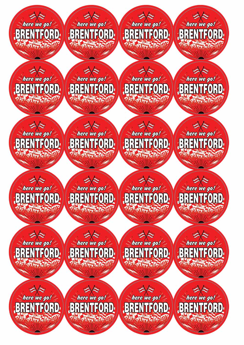 A picture of an A4 sheet of matte paper stickers