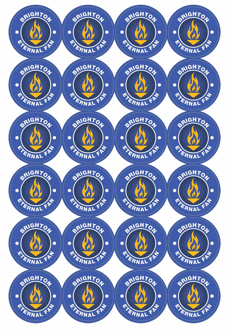 A picture of an A4 sheet of matte paper stickers