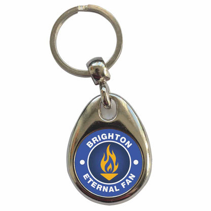 An image of a plain metal keyring