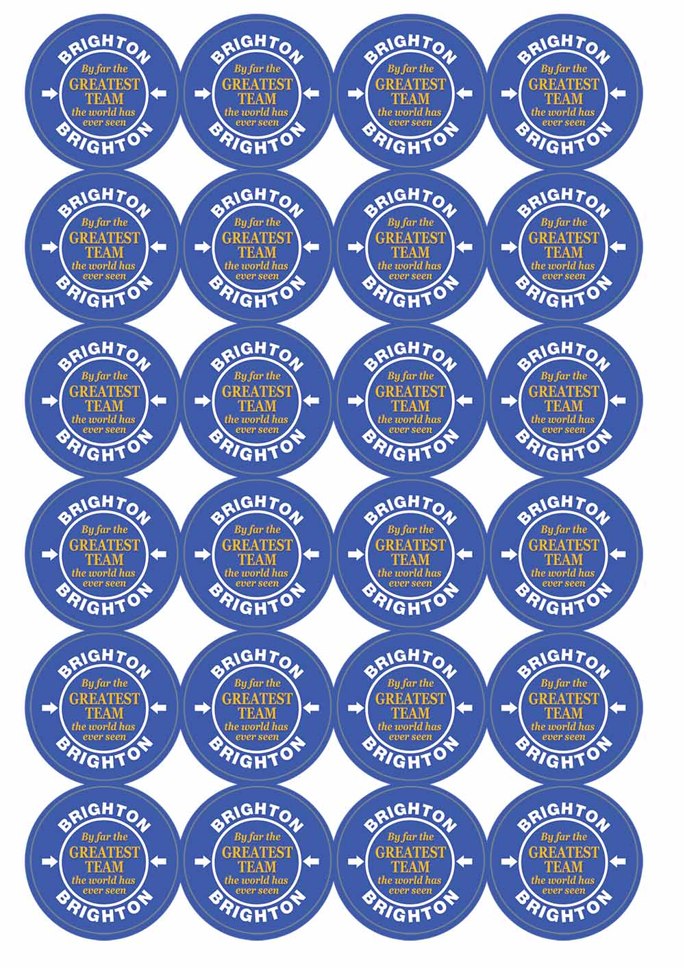 A picture of an A4 sheet of matte paper stickers