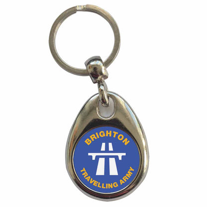 An image of a plain metal keyring
