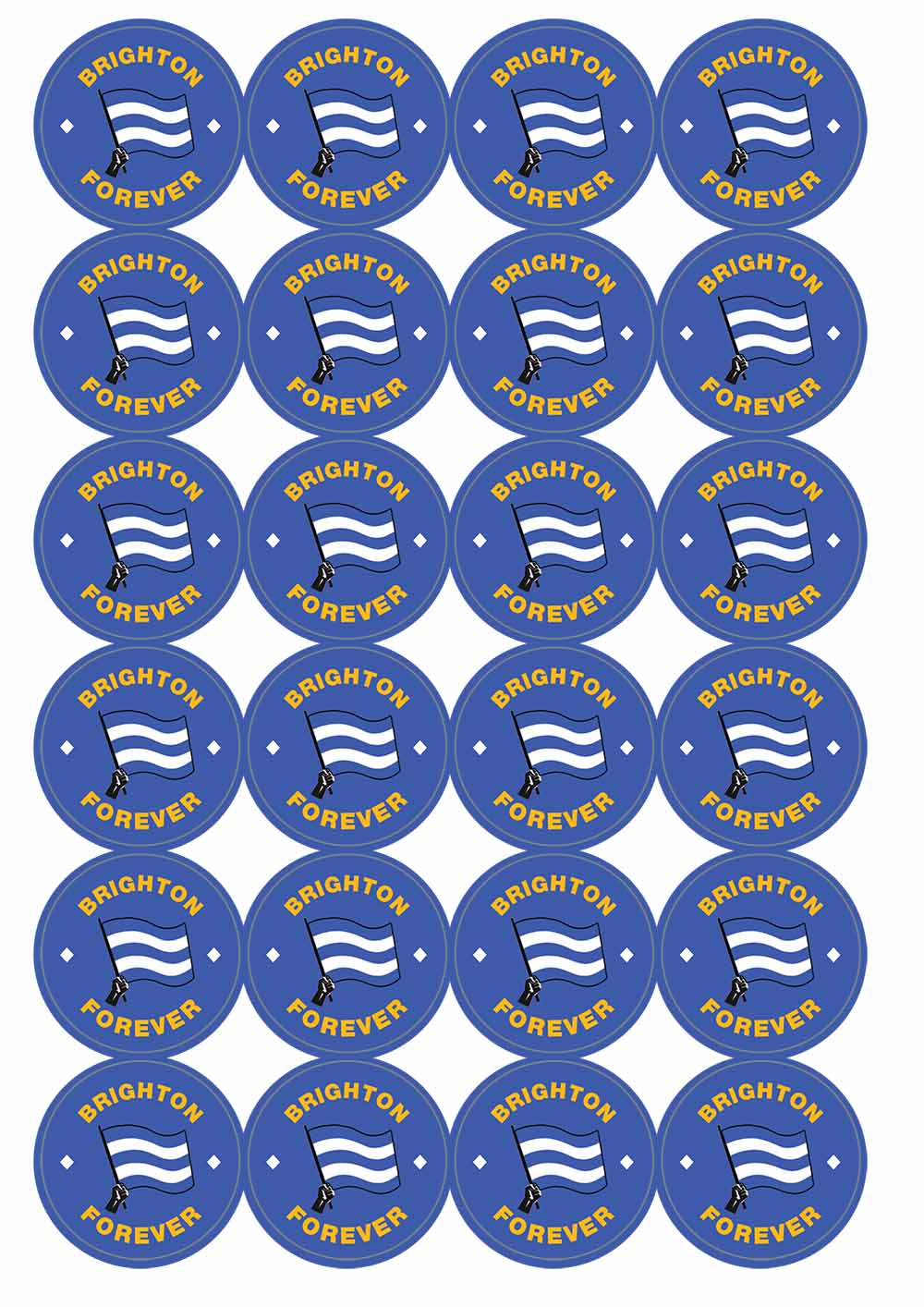 A picture of an A4 sheet of matte paper stickers