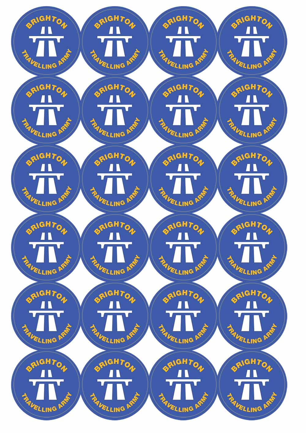 A picture of an A4 sheet of matte paper stickers