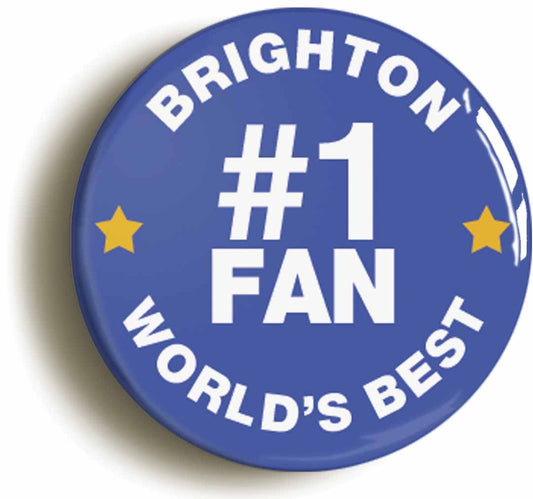 A picture of the front of the product, titled Brighton #1 Fan Button Pin Badge