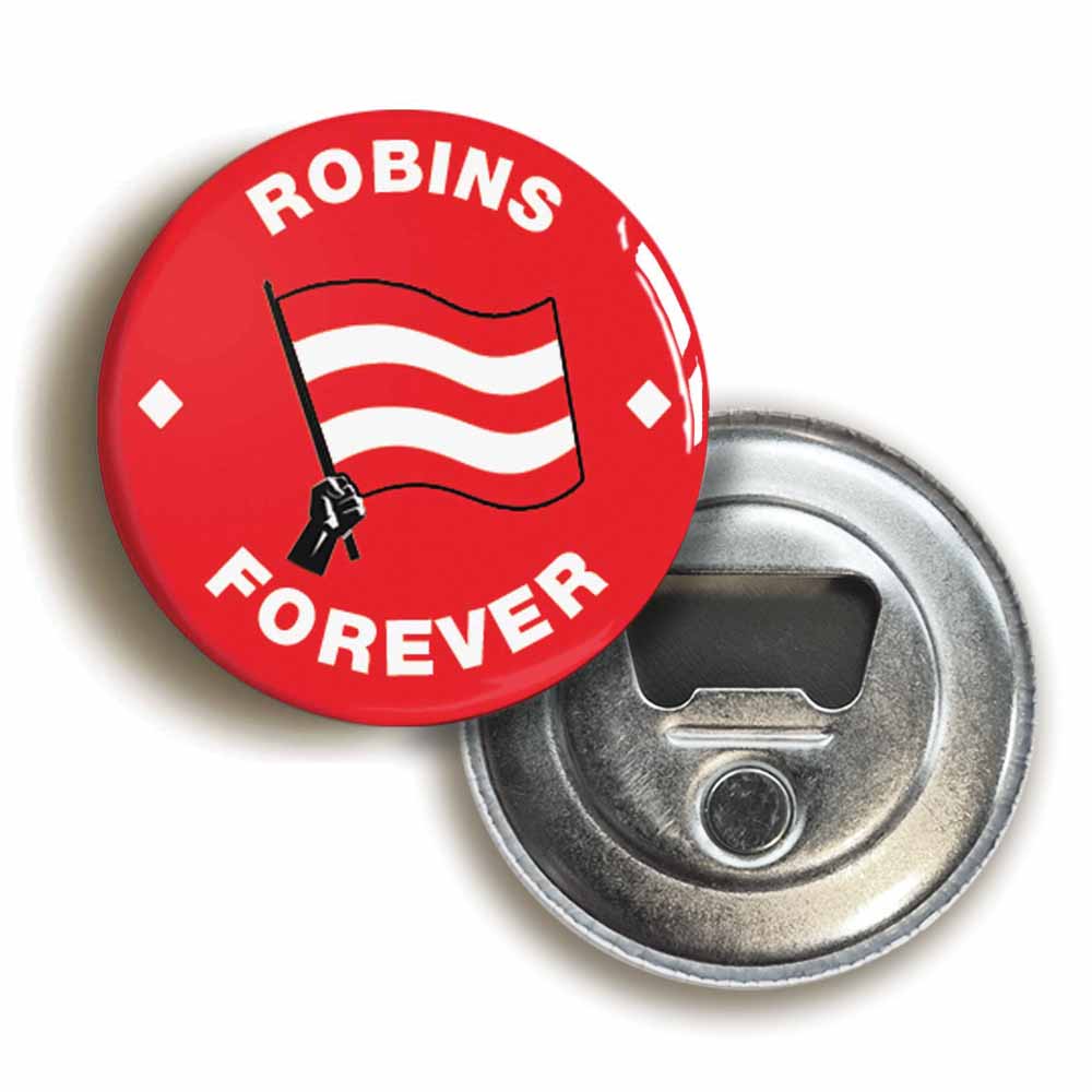 A picture of a bottle opener fridge magnet