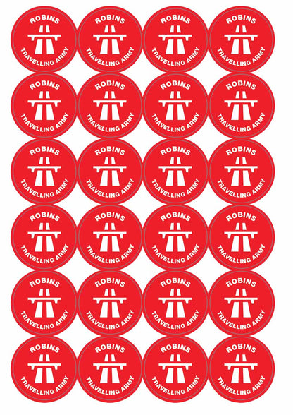 A picture of an A4 sheet of matte paper stickers
