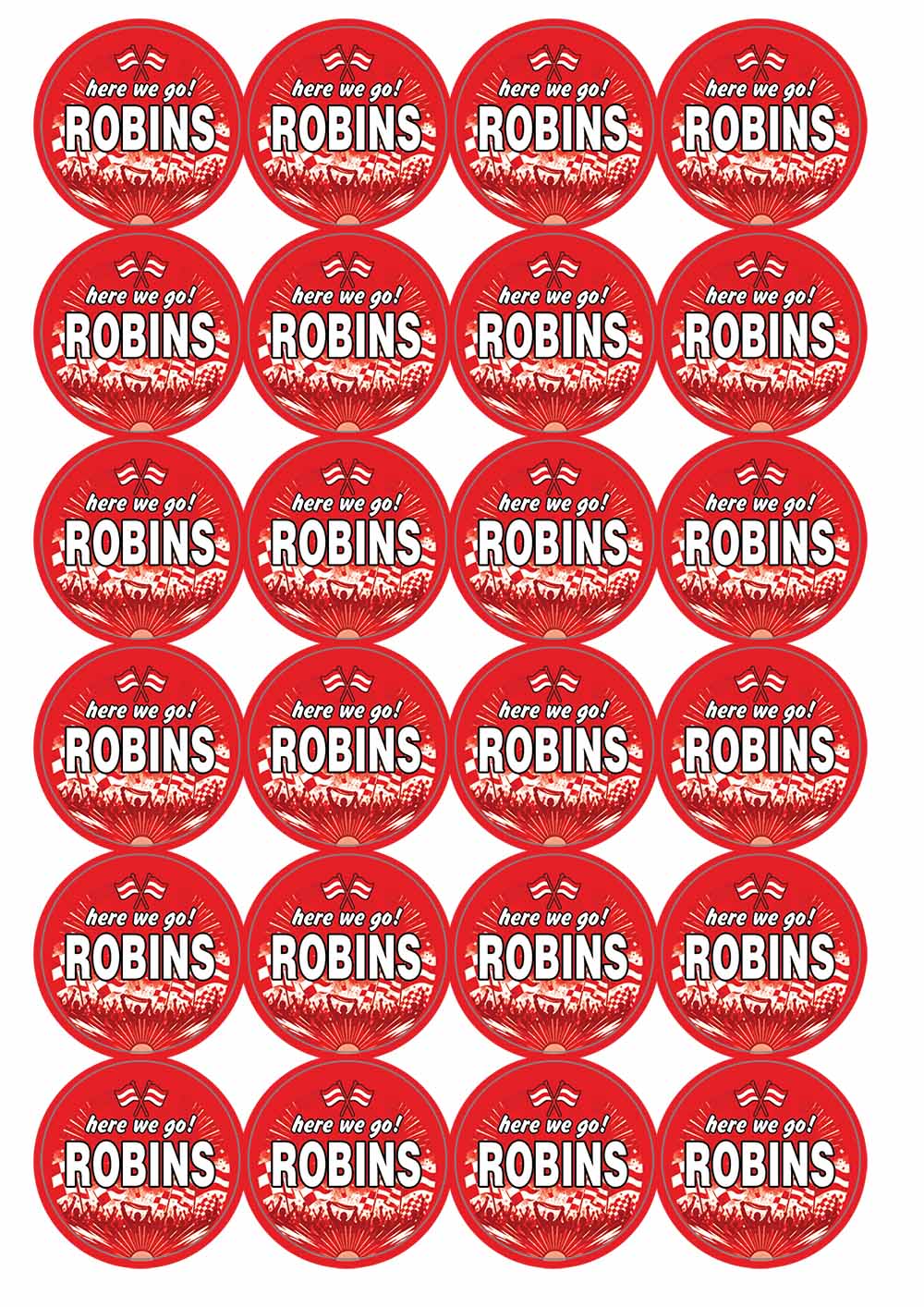 A picture of an A4 sheet of matte paper stickers