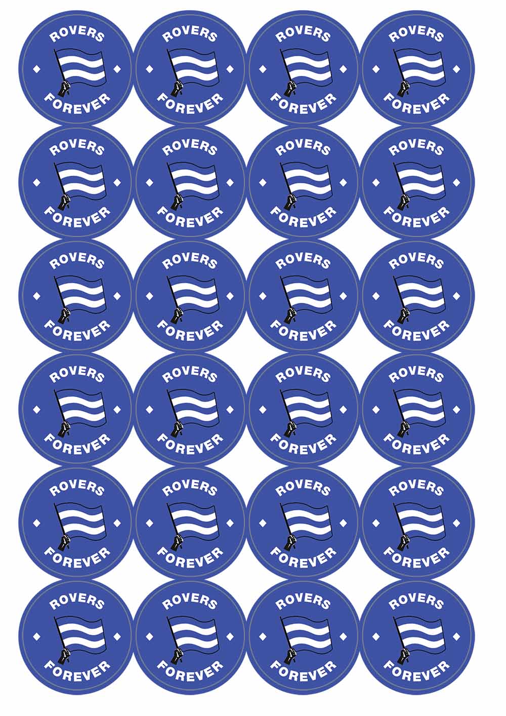 A picture of an A4 sheet of matte paper stickers