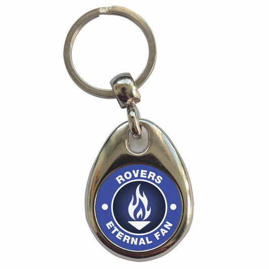 An image of a plain metal keyring