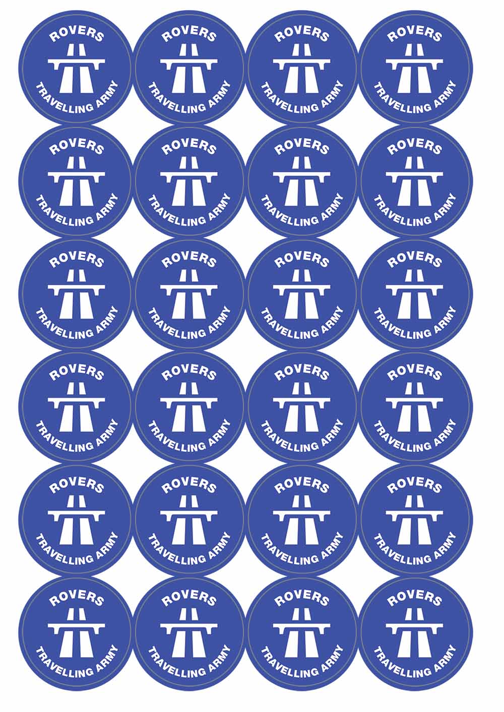 A picture of an A4 sheet of matte paper stickers