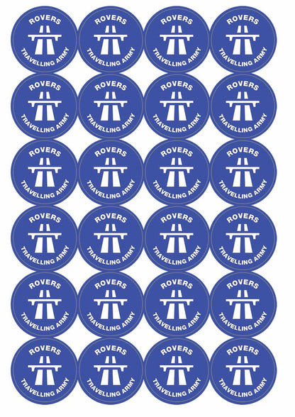 A picture of an A4 sheet of matte paper stickers