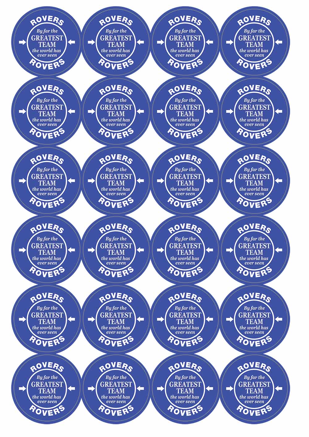 A picture of an A4 sheet of matte paper stickers
