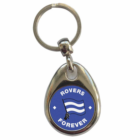 An image of a plain metal keyring