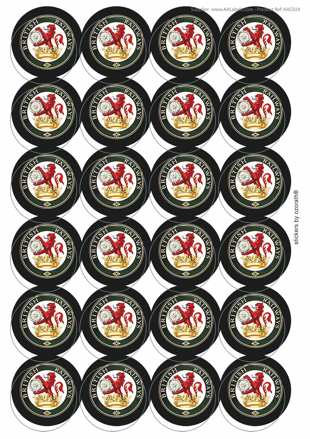 A picture of an A4 sheet of matte paper stickers