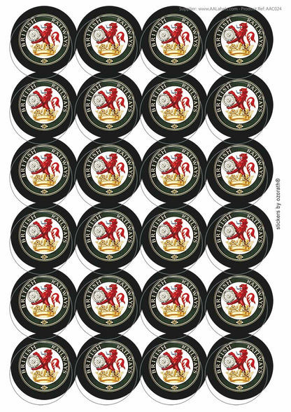 A picture of an A4 sheet of matte paper stickers