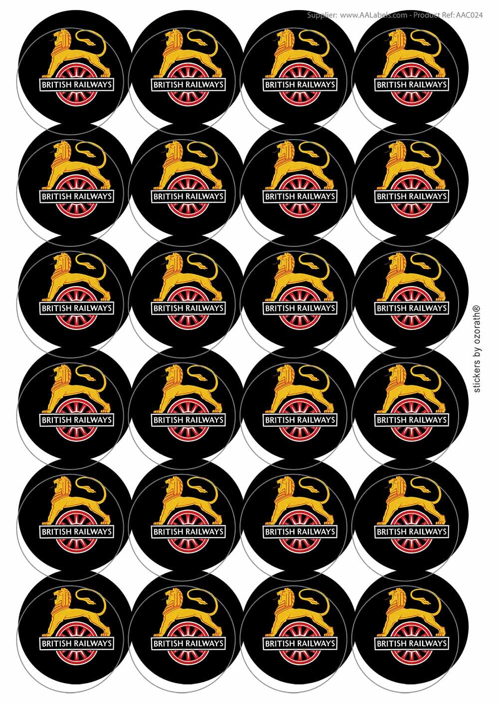 A picture of an A4 sheet of matte paper stickers