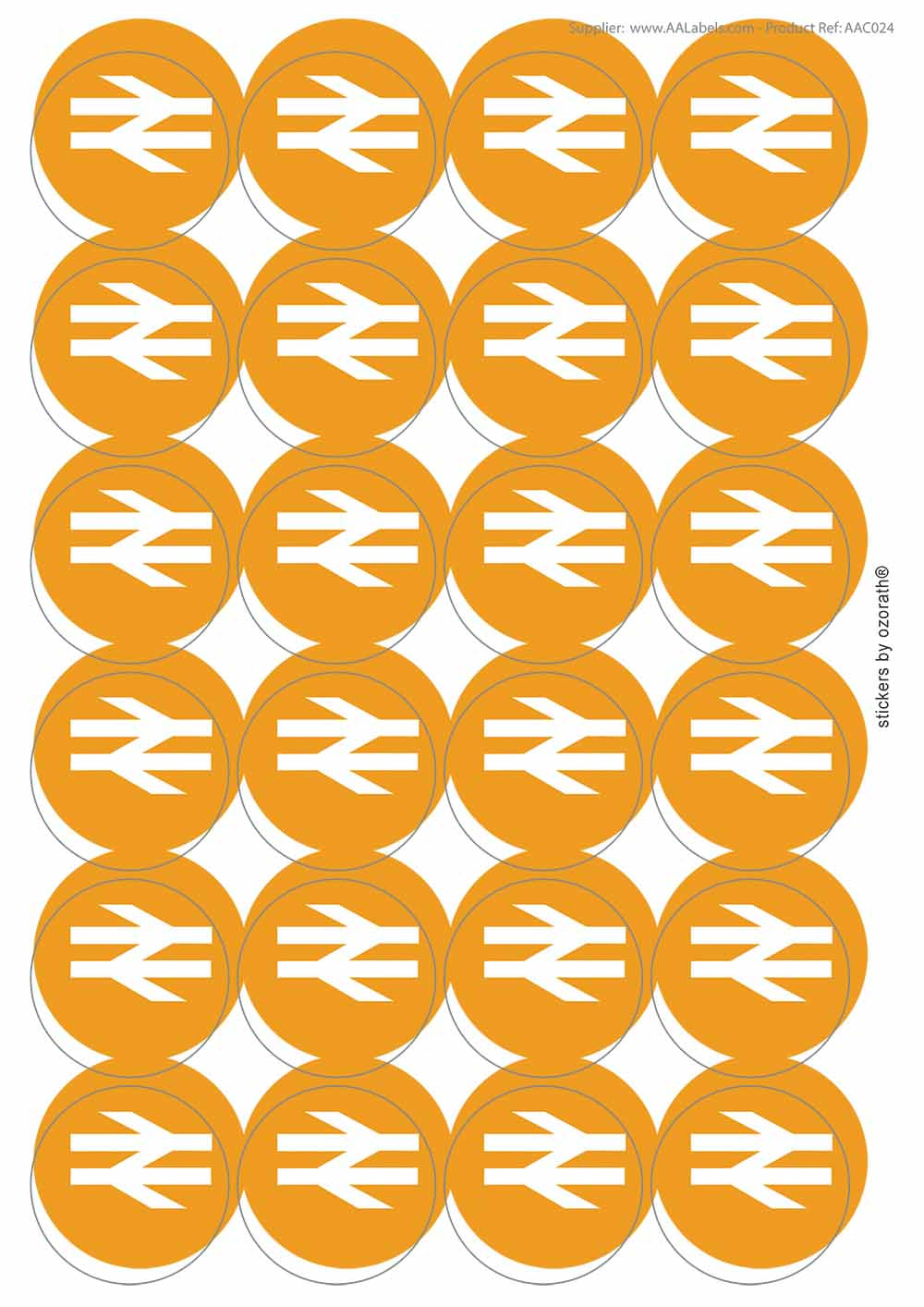 A picture of an A4 sheet of matte paper stickers