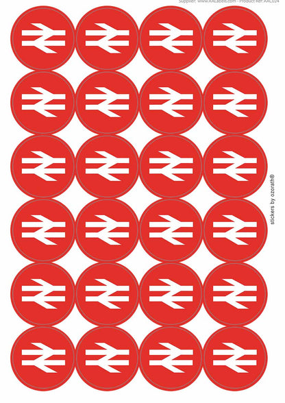 A picture of an A4 sheet of matte paper stickers