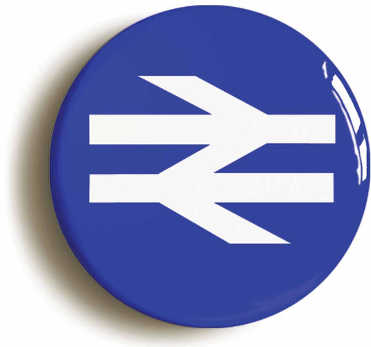 A picture of the front of the product, titled British Rail Blue Logo Button Pin Badge