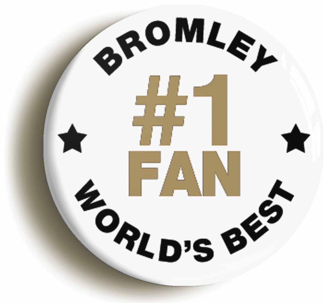 A picture of the front of the product, titled Bromley #1 Fan Circular 50mm Fridge Magnet