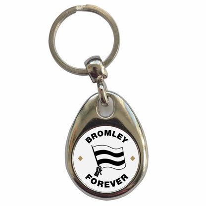 An image of a plain metal keyring