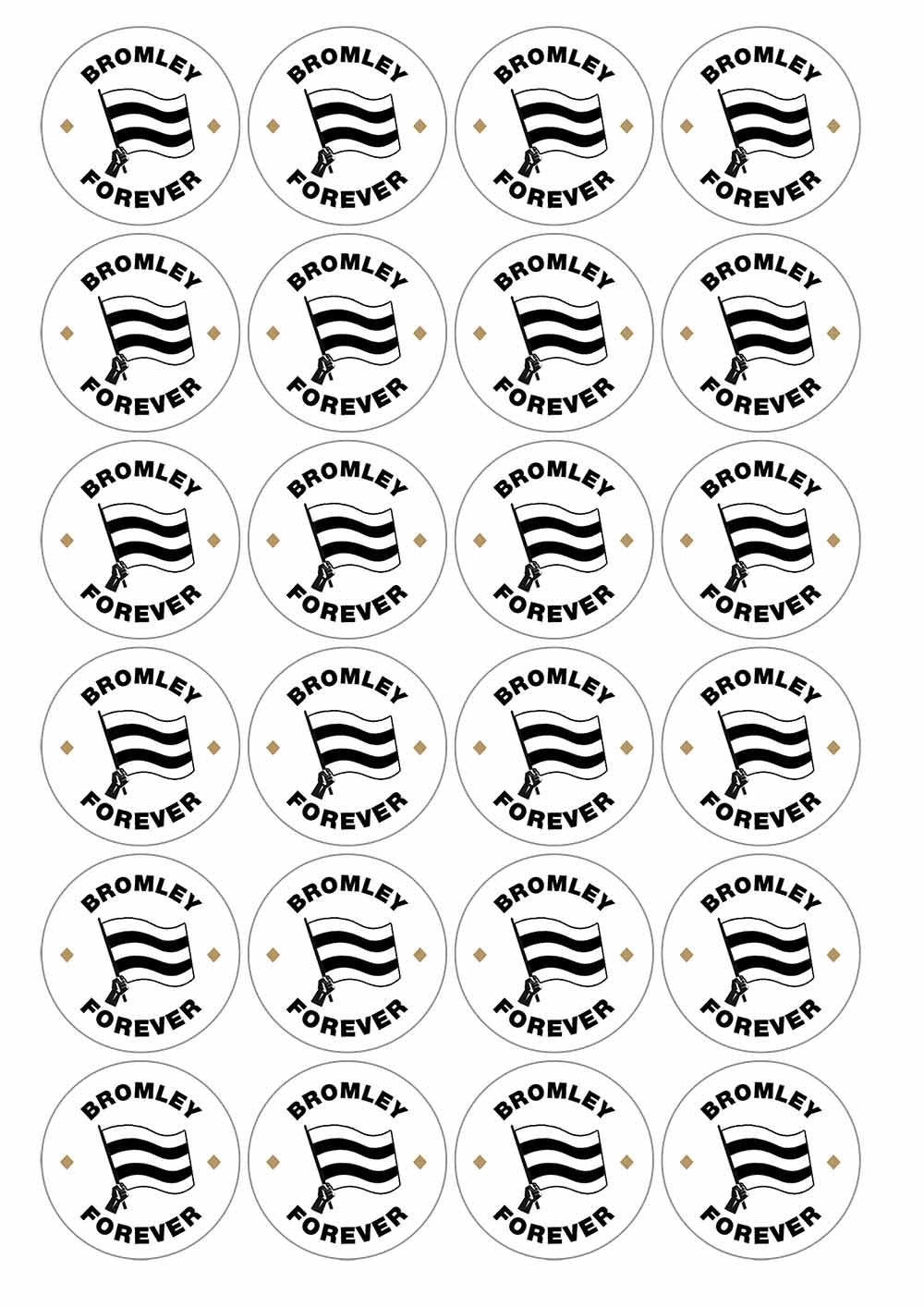 A picture of an A4 sheet of matte paper stickers