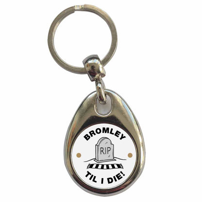 An image of a plain metal keyring
