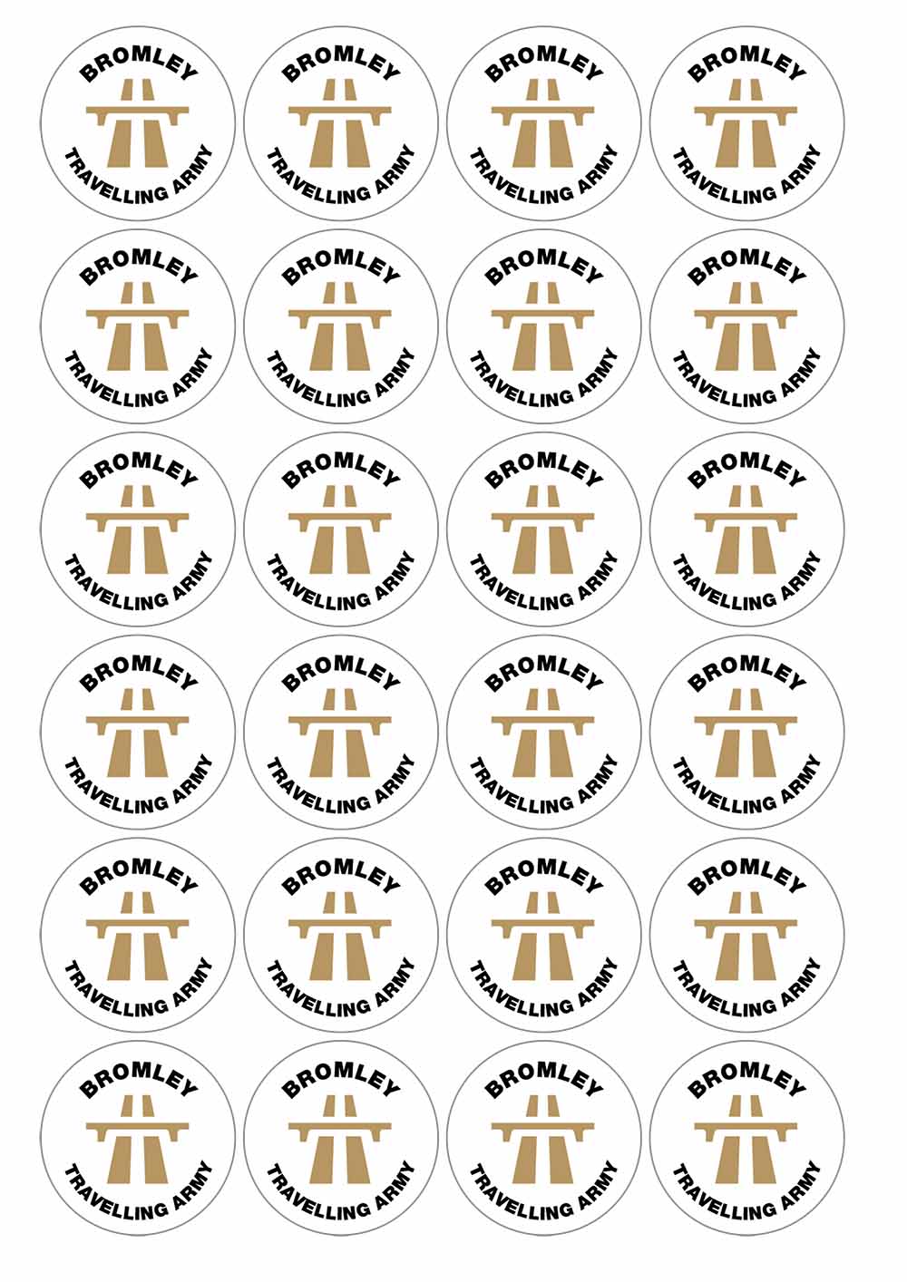A picture of an A4 sheet of matte paper stickers