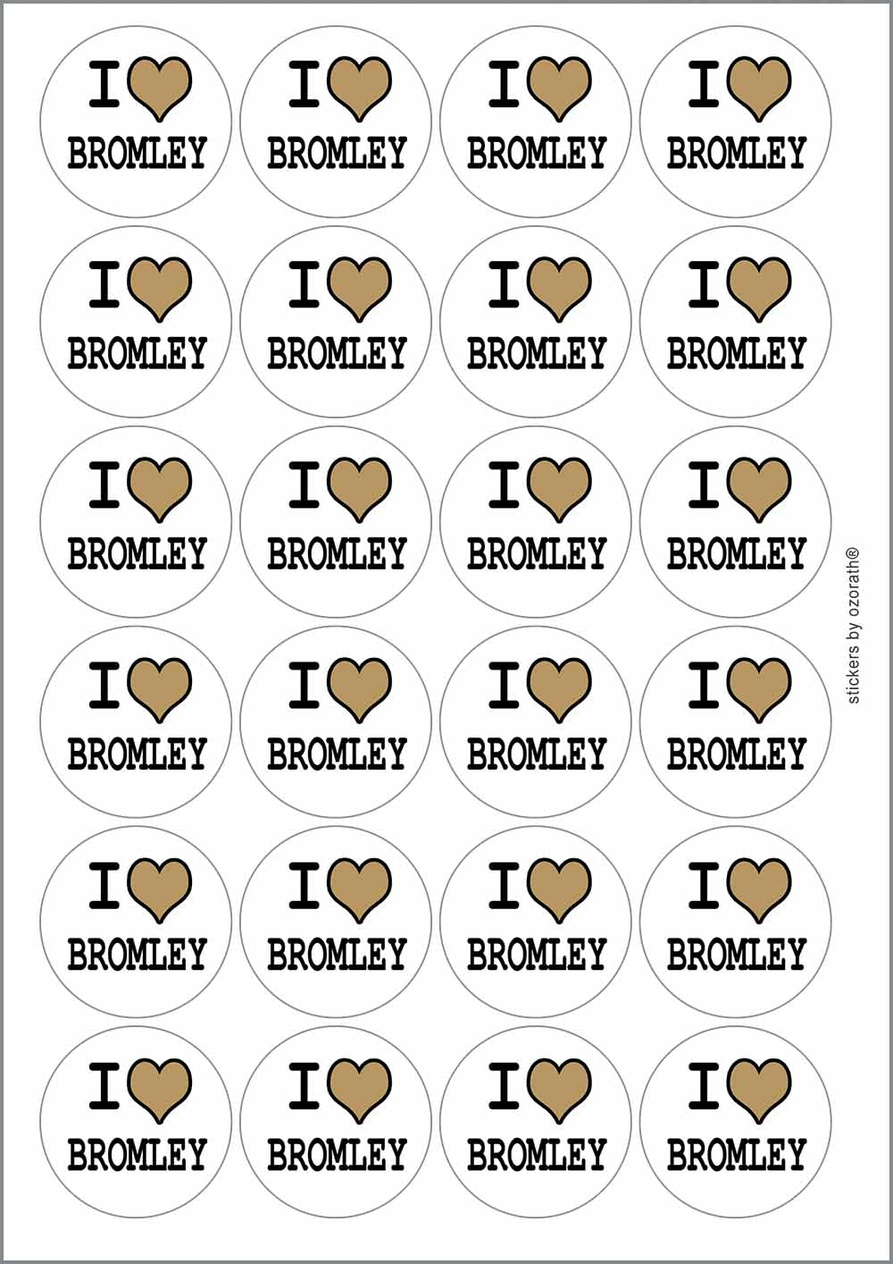 A picture of an A4 sheet of matte paper stickers