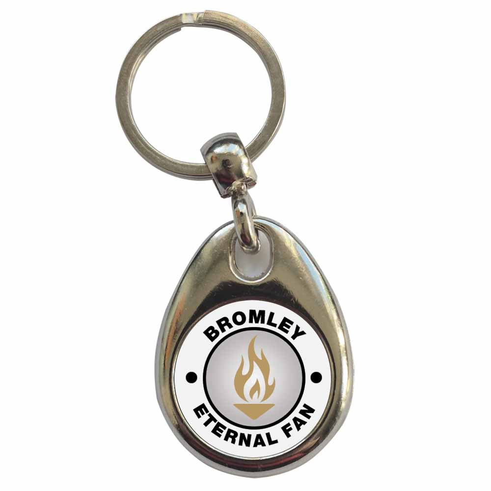An image of a plain metal keyring