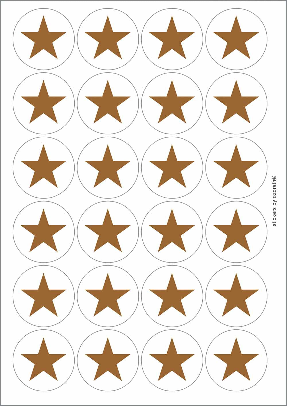 A picture of an A4 sheet of matte paper stickers