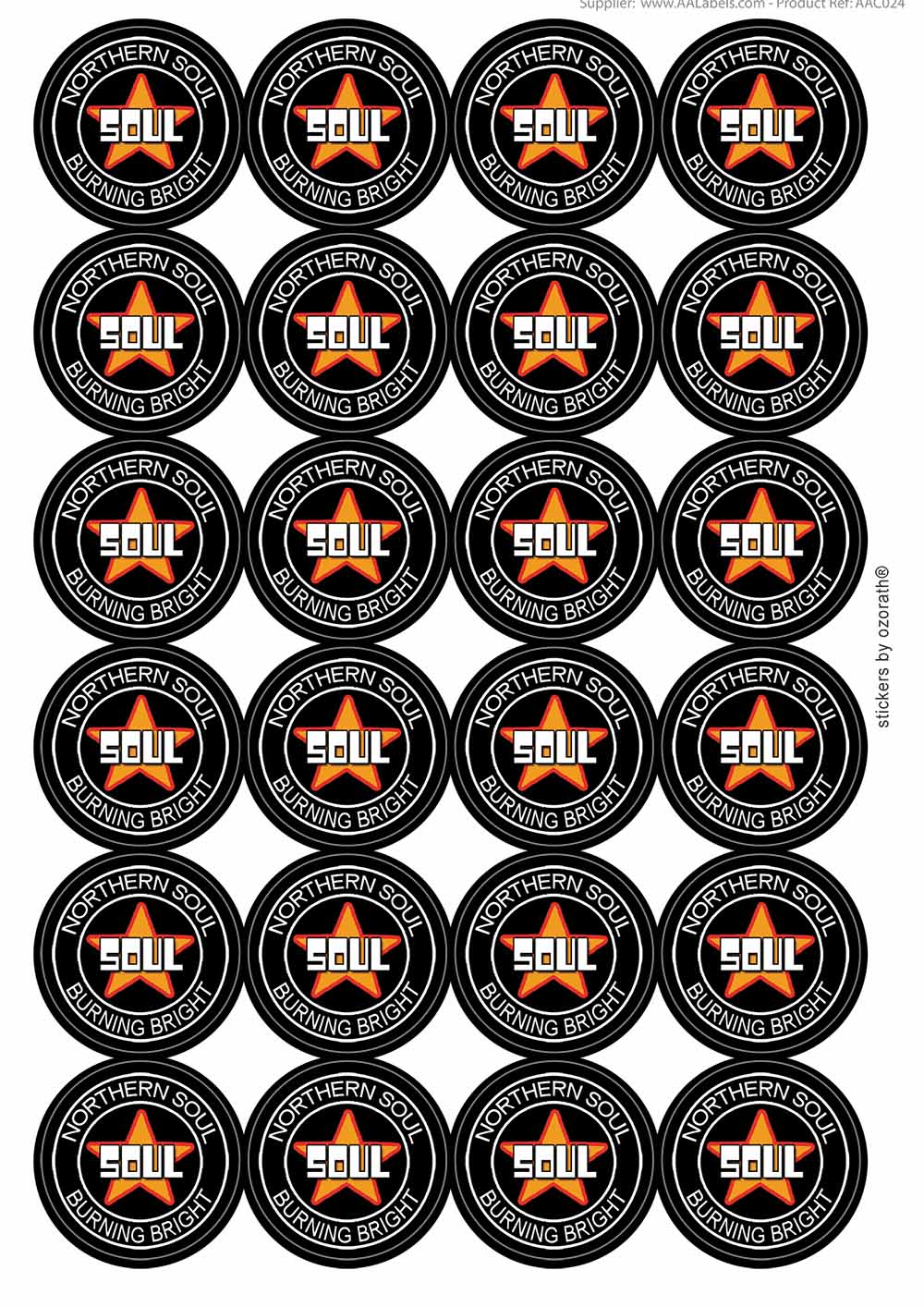 A picture of an A4 sheet of matte paper stickers