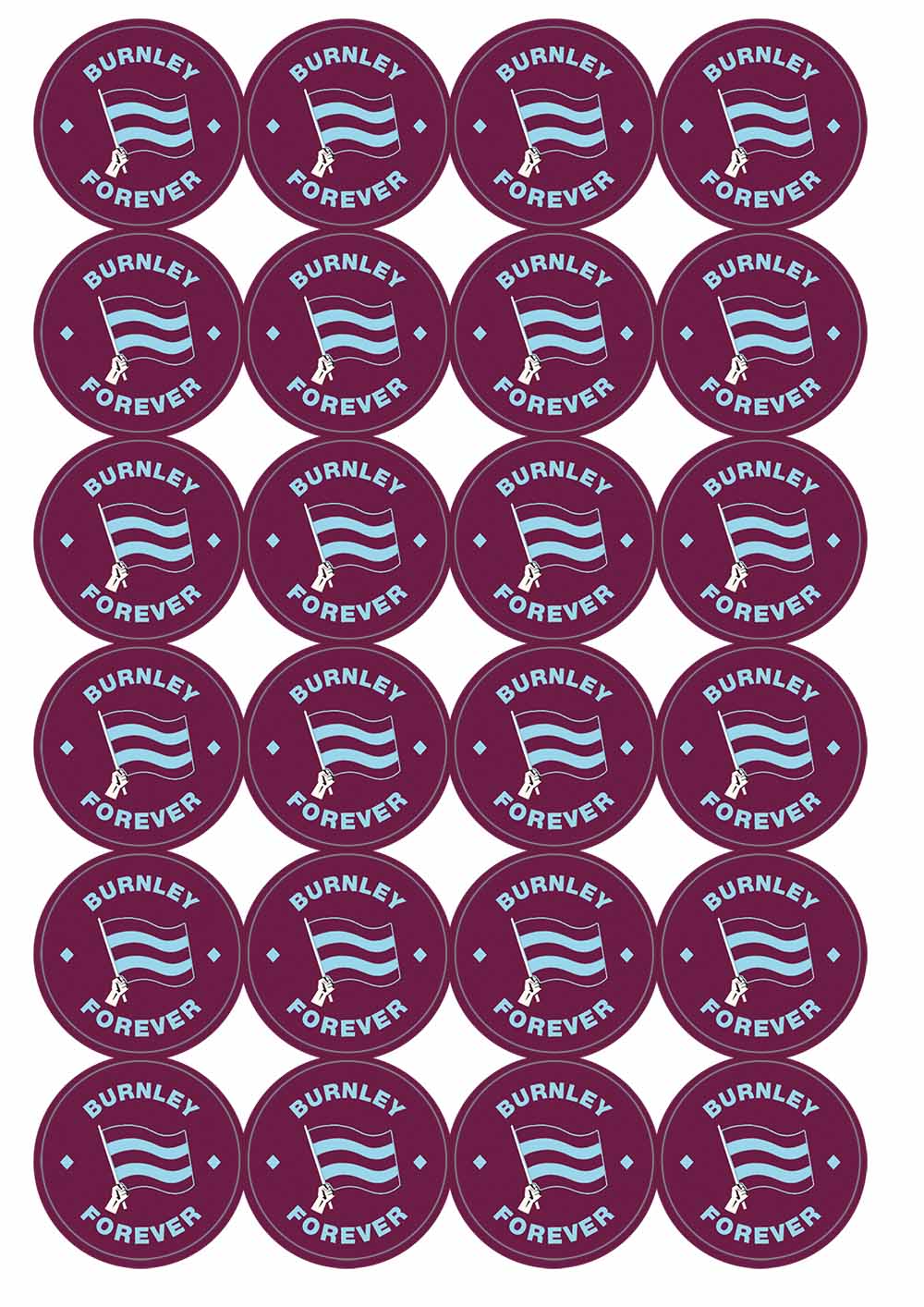 A picture of an A4 sheet of matte paper stickers
