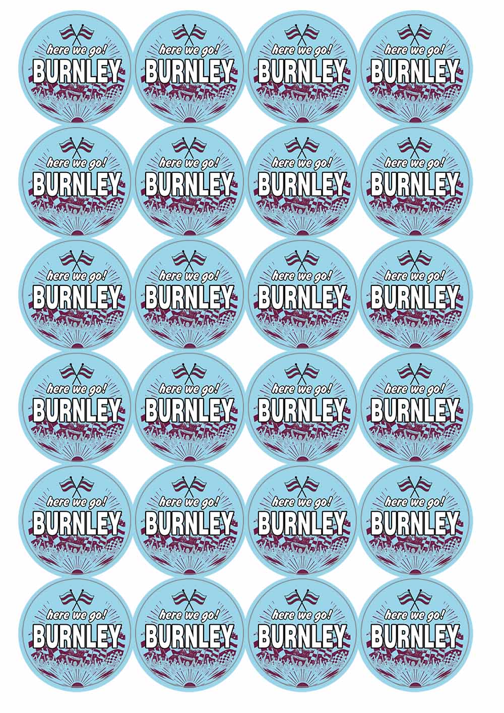 A picture of an A4 sheet of matte paper stickers