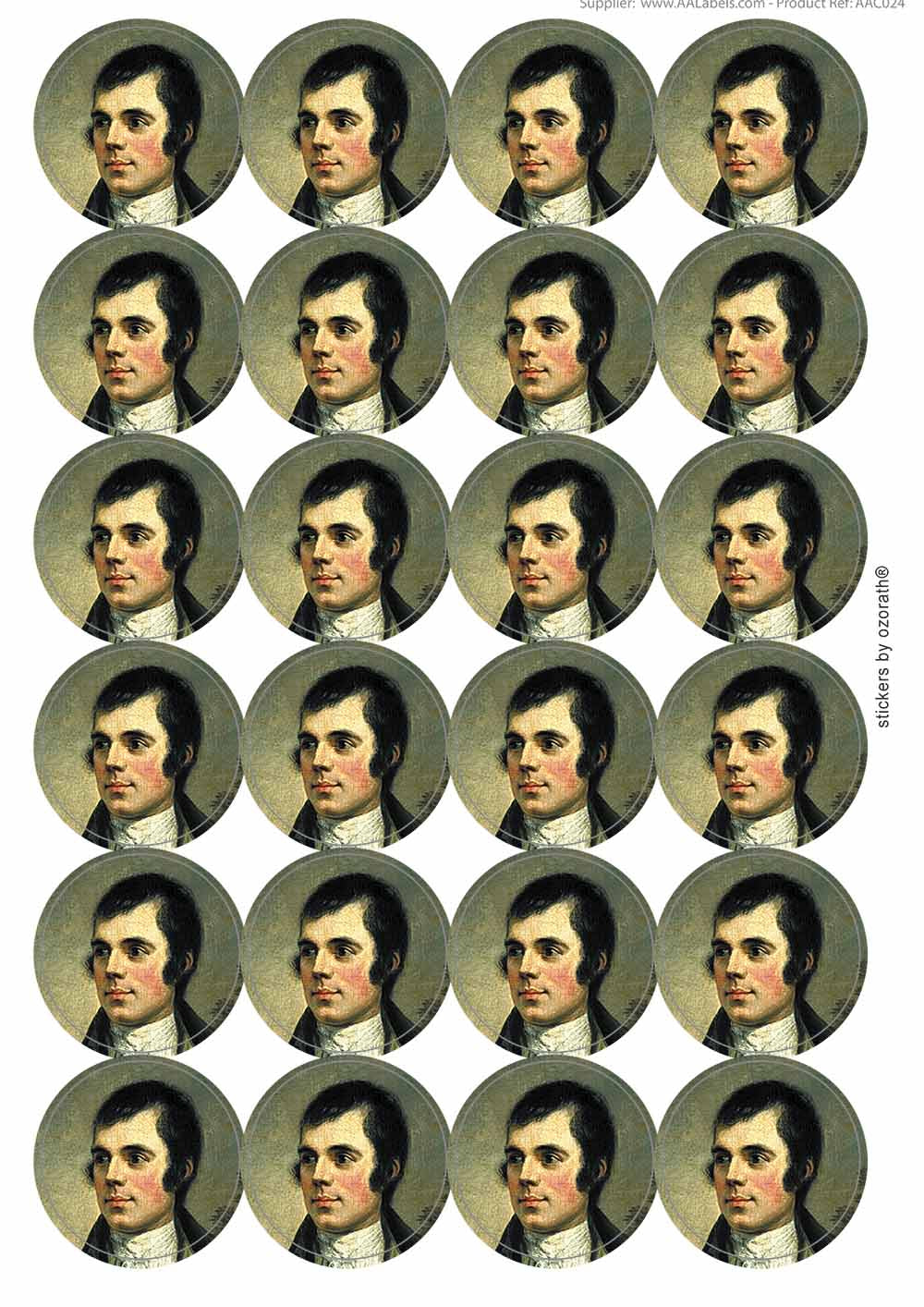 A picture of an A4 sheet of matte paper stickers