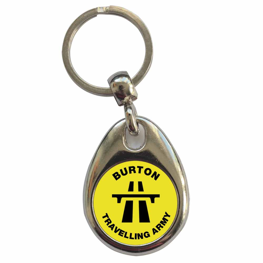 An image of a plain metal keyring