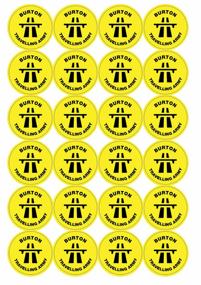 A picture of an A4 sheet of matte paper stickers