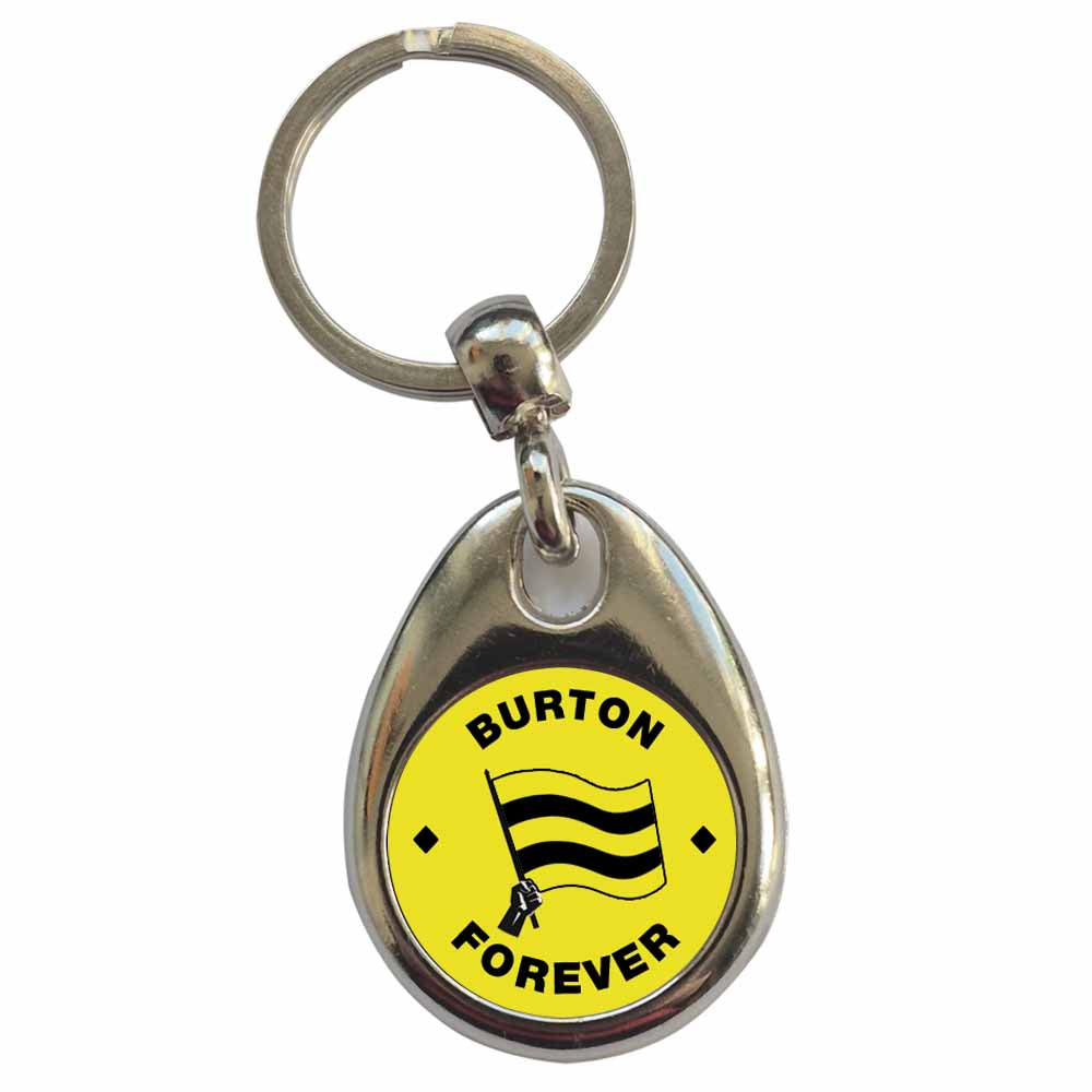 An image of a plain metal keyring