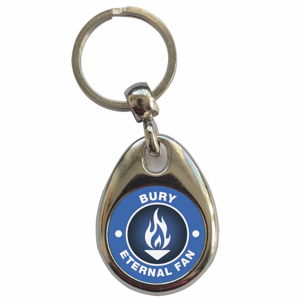 An image of a plain metal keyring