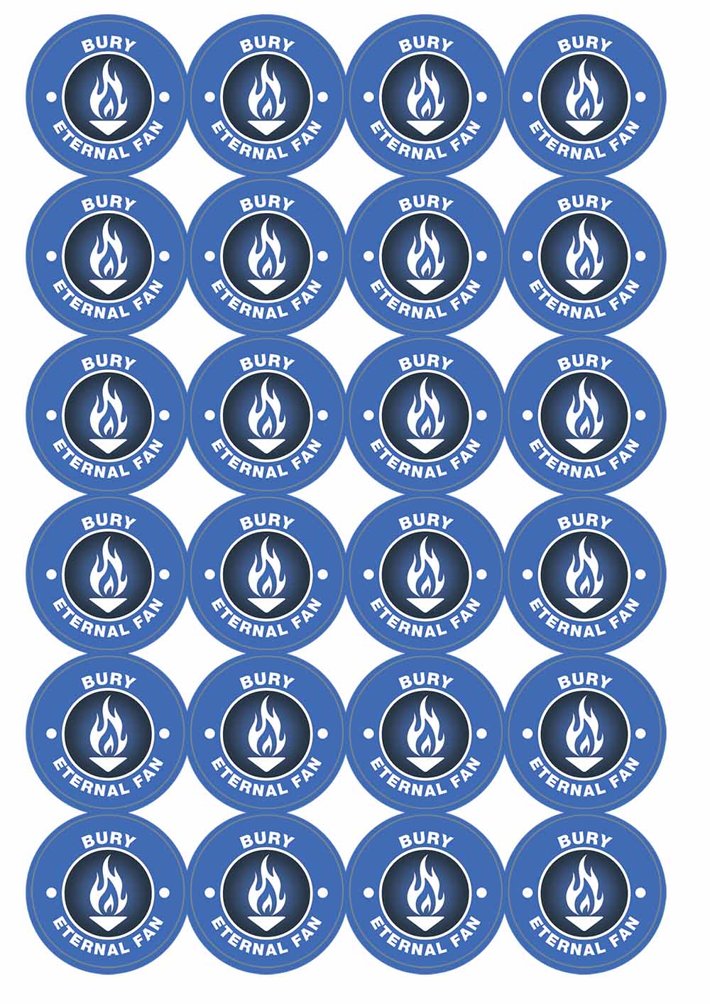 A picture of an A4 sheet of matte paper stickers