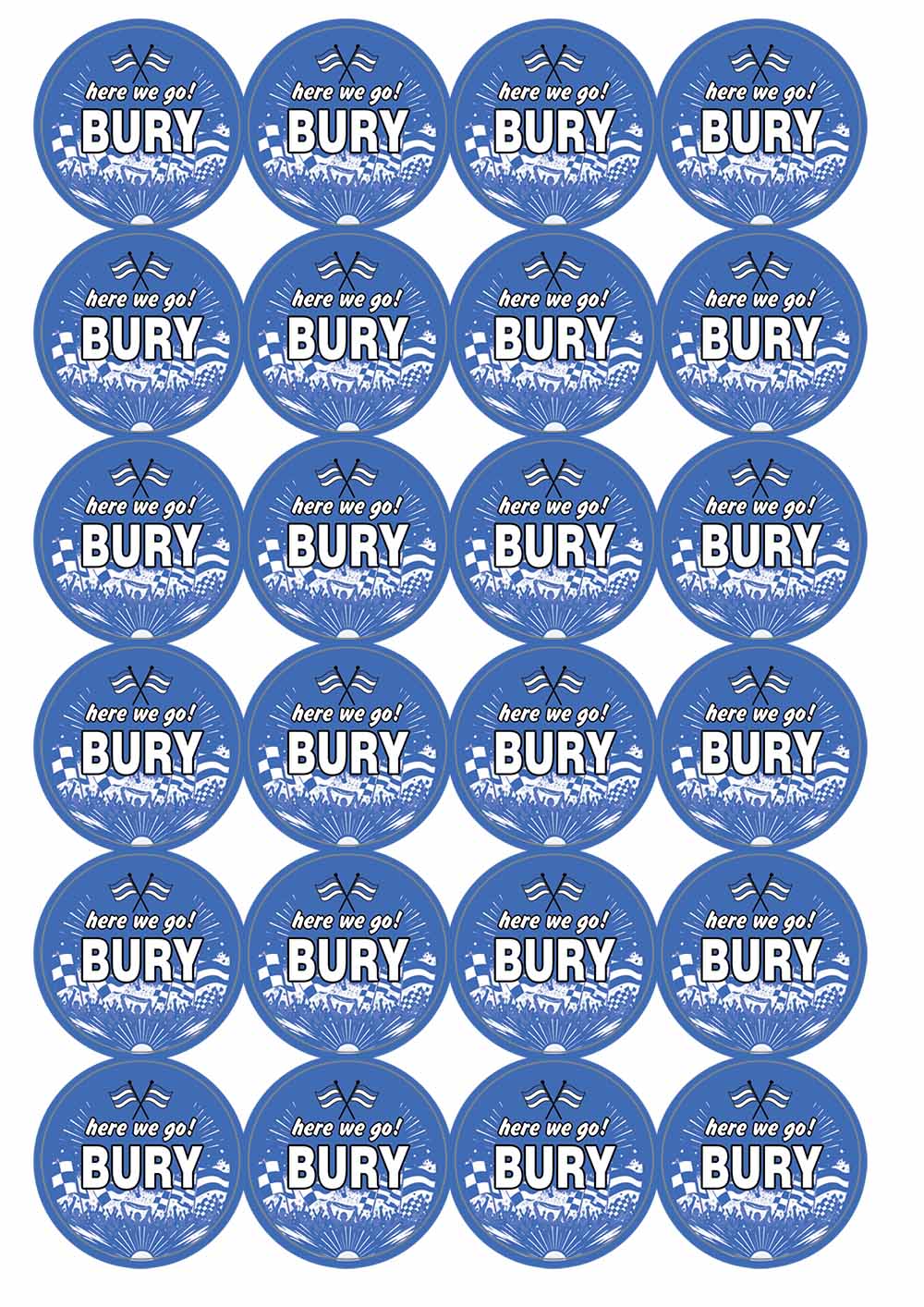 A picture of an A4 sheet of matte paper stickers