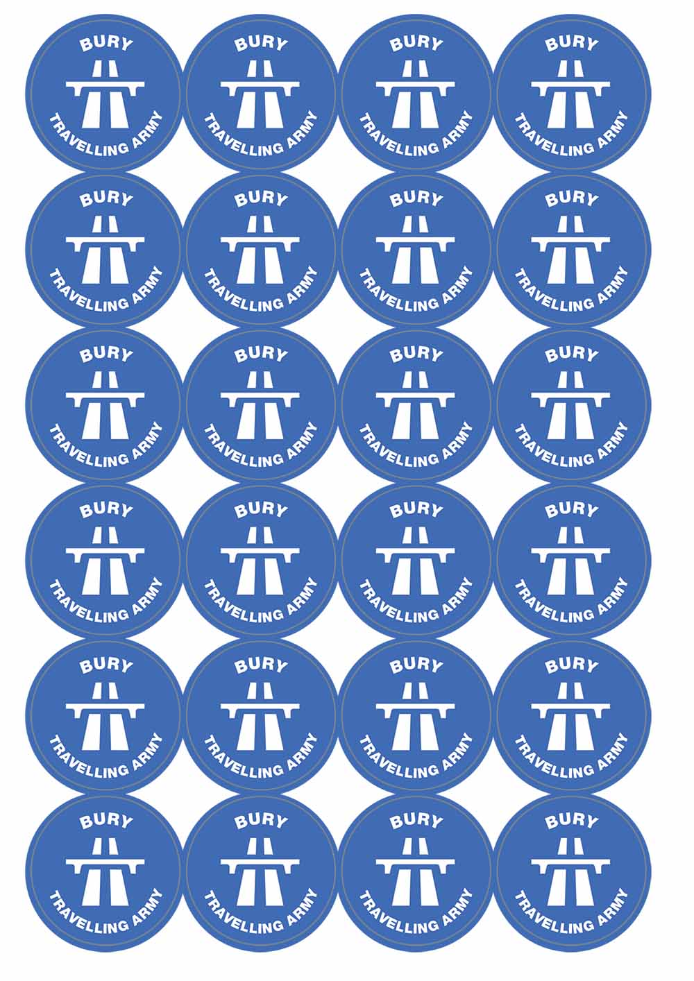 A picture of an A4 sheet of matte paper stickers
