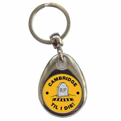 An image of a plain metal keyring