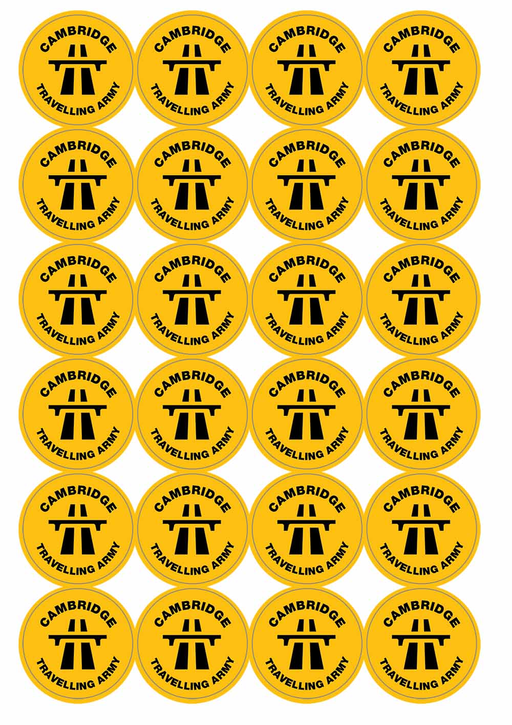 A picture of an A4 sheet of matte paper stickers