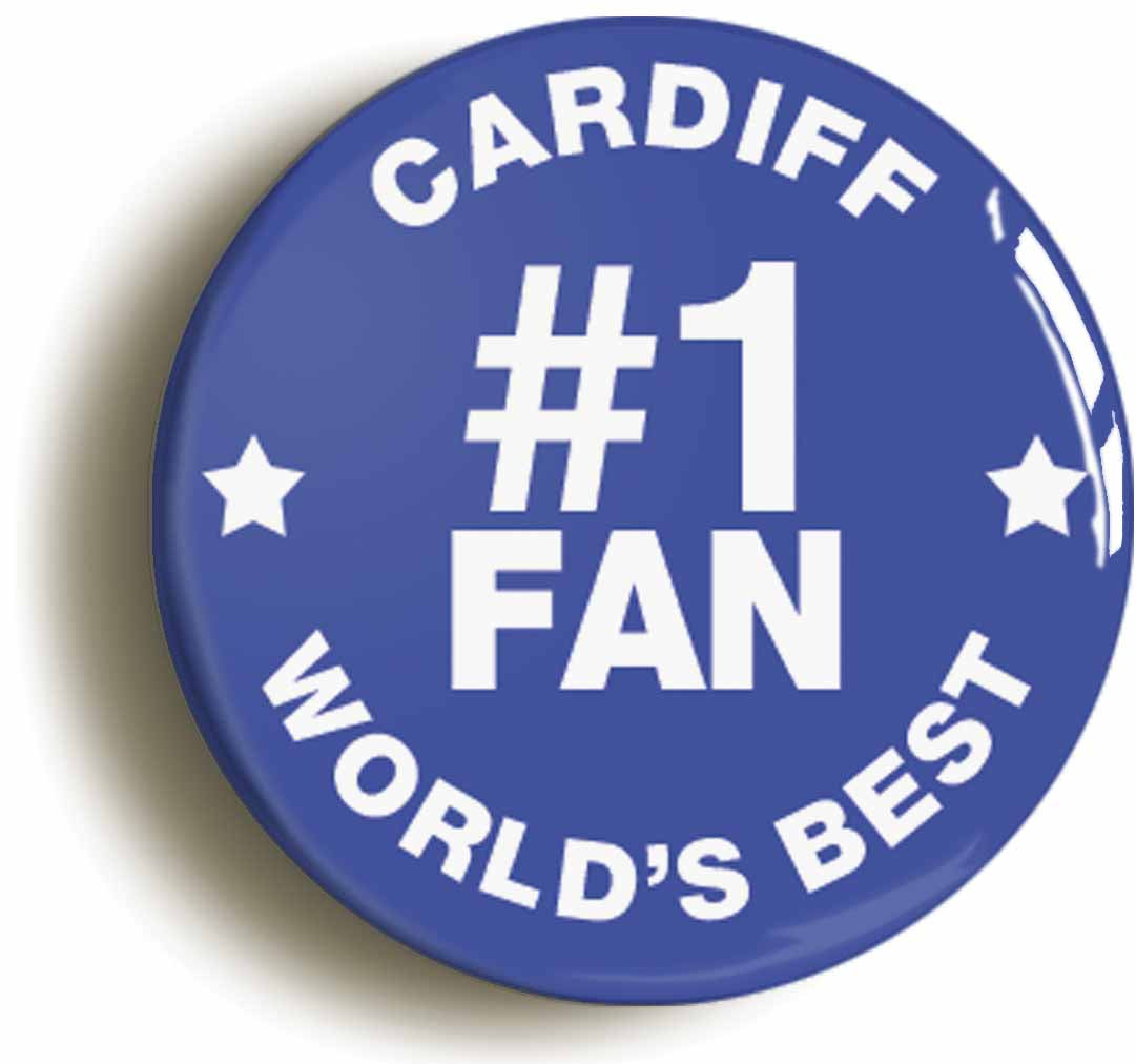 A picture of the front of the product, titled Cardiff #1 Fan Button Pin Badge